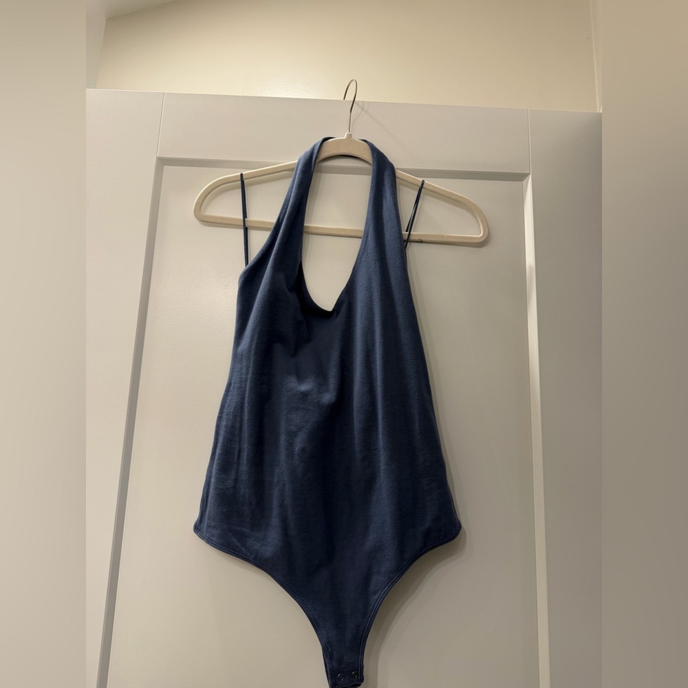 Abercrombie & Fitch Navy Blue Halter Bodysuit